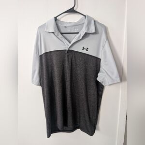Under Armour Mens Heatgear Playoff Polo Black And‎ Gray Size XL